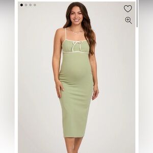 NWT PinkBlush Light Olive Contrast Bow